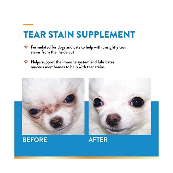 Tear Stain Remover for Dogs and Cats with Lutein, Eye Stain Supplement, Keep Fur Clean with Our Tasty Tear Stain Supplement Soft Chew From NaturVet Tear Stain Remover for Dogs and Cats with Lutein, Eye Stain Supplement, Keep Fur Clean with Our Tasty Tear Stain Supplement Soft Chew From NaturVet
