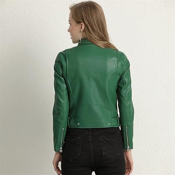 Adhdyuud Vrouwen Faux Lederen Jassen Herfst Rits Turn-Down Kraag Jas Faux Zachte Pu Moto Zwart Uitloper