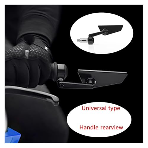 Espejo retrovisor extremo barra ajustable con visión ampliada antirreflejos para bicicleta CNC 2