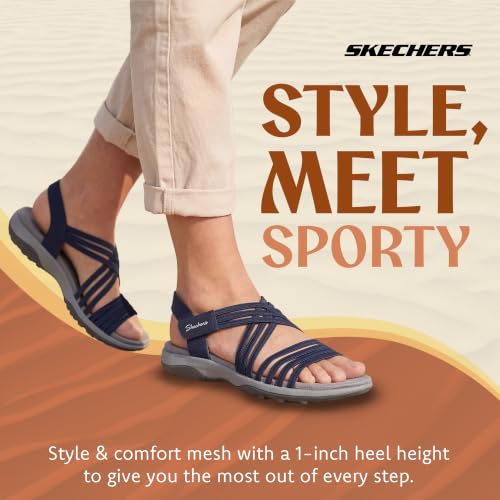 Image of Skechers Women's Reggae Slim - Sunnyside 2.0 | Skechers Memory Foam, Machine Washable, Stretch Fit, Vegan, Adjustable Strap