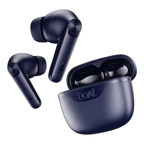 Image of Boat Airdopes 207 TWS in Ear Earbuds with 50 Hrs Playtime, Quad Mics with Enx Tech, ASAP Charging, Iwp Tech, Beast Mode with 50 Ms Low Latency, Bluetooth V5.3, USB Type-C Port & Ipx5(Bold Blue)