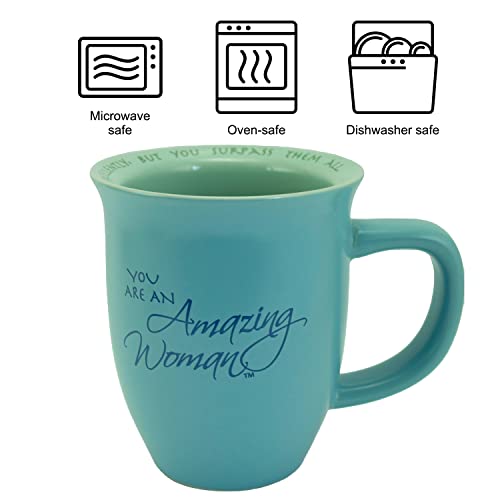 Abbey Gift Blue (Abbey & Ca Gift) Amazing Woman Ceramic Mug & Coaster Set (57829) #TOP4