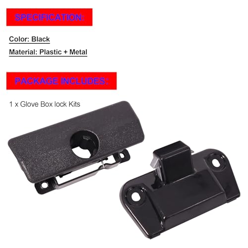 SMMS Glove Box Lock Latch Upper Catch and Glove Box Upper Lock Latch Catch for BMW 3 Series E23 E30 E34 Z3 525i 530i 540i 325i M5 325i 1987-1993 OE:51161946513+51161849472 NEW blac1k - Image 5