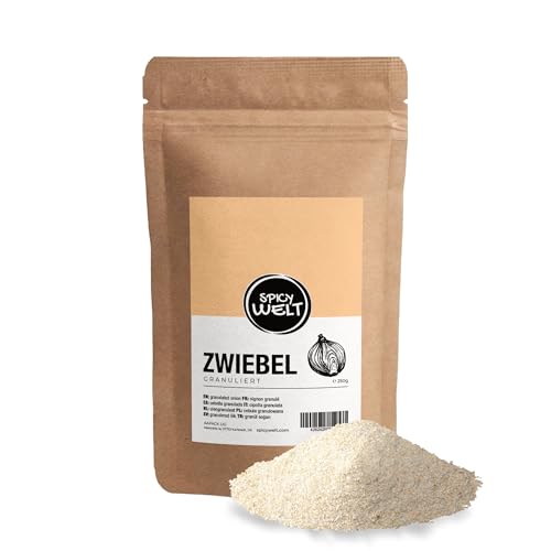 Spicy Welt Zwiebel Granuliert (250g) – Granulierte Zwiebel | Streufähige Küchenbasis | für...
