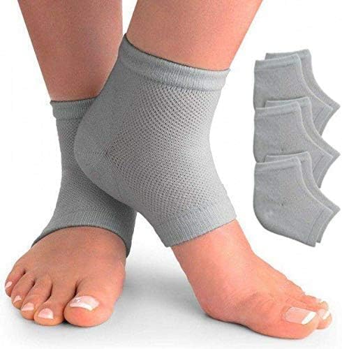 Silicone Gel Heel Socks For Dry Hard Cracked Heels Repair, Foot Care Support Cushion With Spa Botanical Gel Pad, Plantar Fasciitis Relief, Breathable Ankle Support for Men & Women, Elastic Foot Sleeve for Sports, Running, Injury Recovery - For Men And Women - (Free Size) (1 Pair) (Multicolour)-image-27