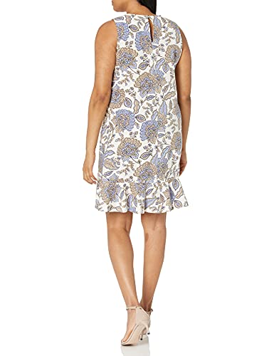 Tommy Hilfiger Women's Shift Dress, Ivory Multi, 10 #TOP1