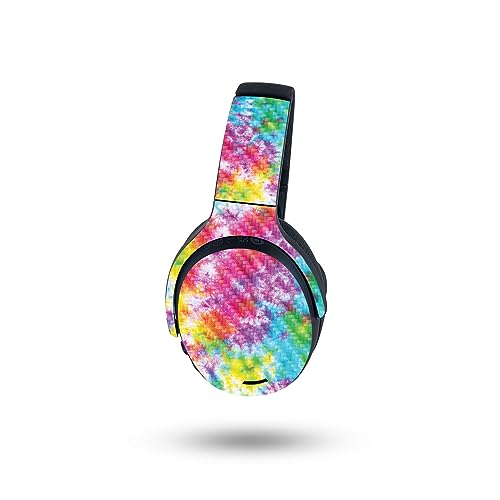 Image of MightySkins Carbon Fiber Skin Compatible with Skullcandy Crusher ANC 2 - Tie Dye Splatter | Protective, Durable Textured Carbon Fiber Finish | Easy to Apply