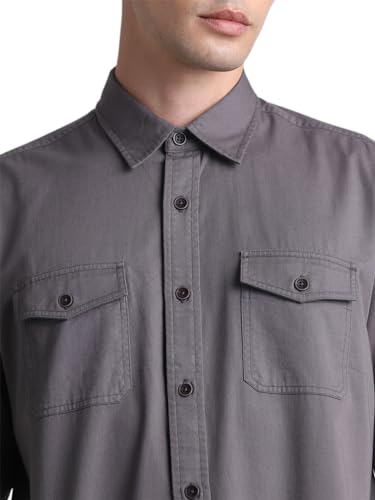 Image of Jack & Jones Men's Cotton Solid Regular Fit Shirt