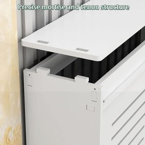 Cubre radiador blanco para ocultar radiadores antiguos y ganar un estante util en el dormitorio 5