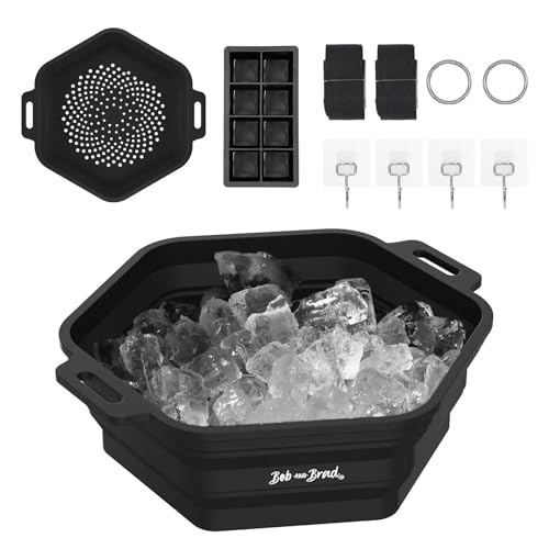 Ice Shower | Portable Cold Therapy Attachment for Any Shower | Ice Bath Recovery for Sore Muscles, Stress Relief, Camping, Hiking & Post-Workout Plunge | Home Cold Plunge Tub – Black