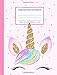 Composition Notebook: Cute Rainbow Unicorn Face Pink Gold Wide Ruled Primary Copy Book, SOFT Cover Girls Kids Elementary School Supplies Student Teacher Daily Creative Writing Journal, 110 Pages