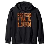 pretend lion easy halloween divertente pigro costume last minute felpa con cappuccio