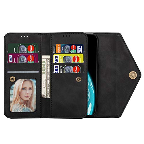 Housse portefeuille iPhone 13 Pro cuir mat fermeture éclair zippée - 3