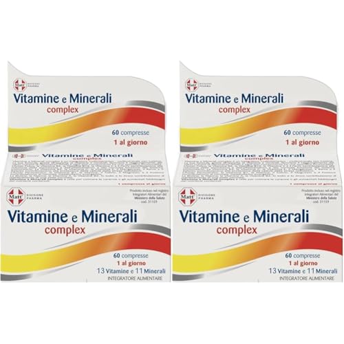Matt Divisione Pharma Integratore Multivitaminico e Multiminerale, 60 Compresse, 79.8g (Confezione da 2)