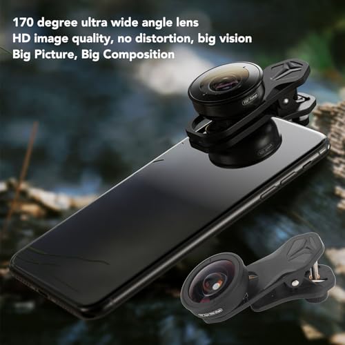 Lente gran angular de 170 grados ultra gran angular HD con clip para teléfonos inteligentes 2