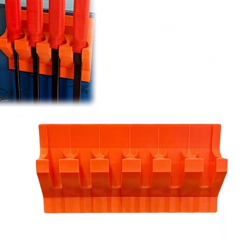 Vymoson Magnetic Pry Bar Holder 6-Slot Tool Organizer Rack for Garage and Toolbox Wall Mount Storage Holder for Crowbars and Hand Tools Space-Saving Tool Storage