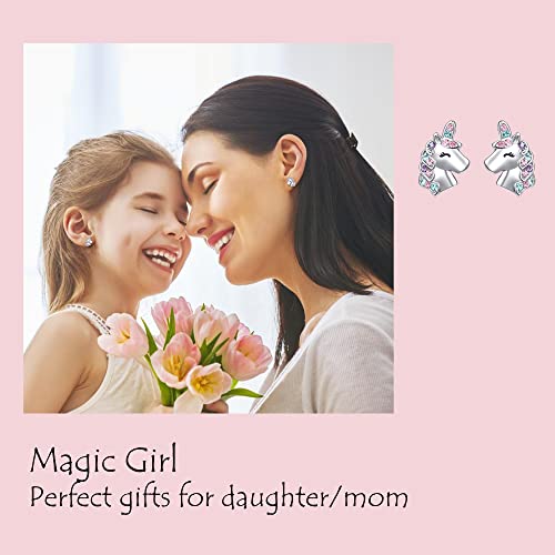 Kingsin Unicorn Earrings For Girls Hypoallergenic Earring For Girl Unicorns Jewelry Gifts For Daughter Granddaughter Sister Women Valentines Christmas Party Birthday Graduation Back To School Day #TOP2