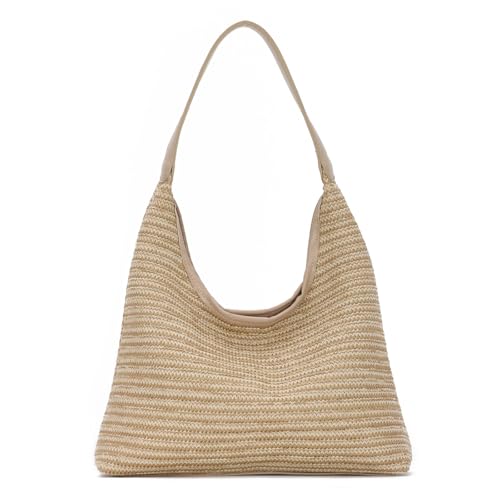Sac tressé estival et sac à main bandoulière en paille naturelle