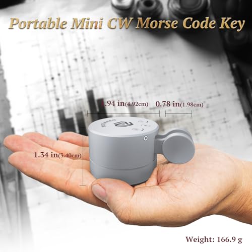 Image of Putikeeg Mini Morse Code Key - CW Dual Paddle with Magnetic Base, Magnetic Return Paddles Morse Lambic Key for Amateur Ham Radio (Silver) (Silver)