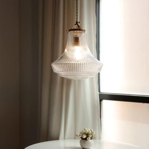 Chandelier verre de jade blanc E27 et cuivre, suspension d'exception - 4