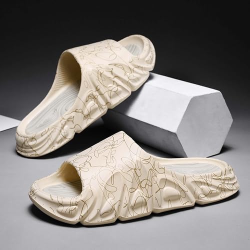 Summer water transfer printing lining, with a feeling of stepping on poop, anti slip and wear-resistant slippers3