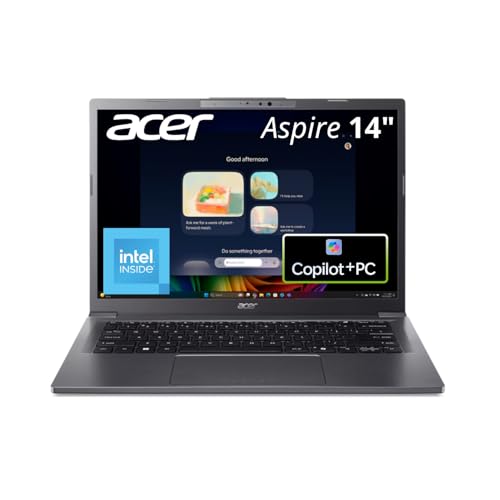 Image of Acer Aspire 14 AI Copilot+ PC 14" IPS LED Laptop - Intel Core Ultra 7 256V 2.2GHz; 16GB LPDDRX Onboard RAM; 1TB NVMe M.2 SSD; Intel Arc 140V Graphics