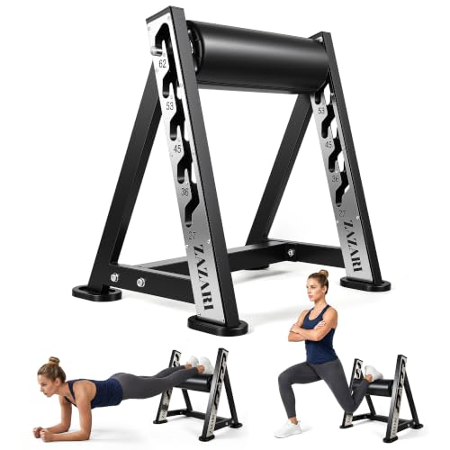 ZAZARI Bulgarian Split Squat Stand A-Frame Single Leg Squat Roller with 5-Position Lift-and-Set Adjustment 300 lb Capacity Leg Workout Equipment for Home Gym