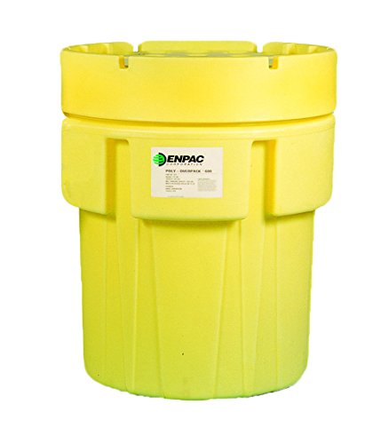 ENPAC 600-Gallon Poly-Overpack Drum, Yellow, UV Resistant, Cost Effective