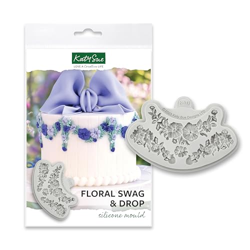 Katy Sue Floral Swag & Drop Silicone Mould for Cake Decorating & Craft. Use with Fondant & Air Drying Clay from Katy Sue Fondant Moulds - Image 2