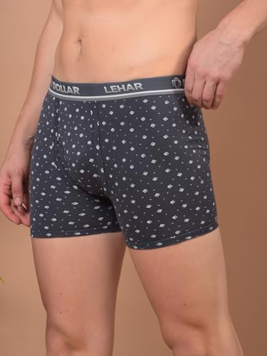 Image of Dollar Lehar Mens Combed Cotton Trunk - Pack of 2 - Actual Print May Vary