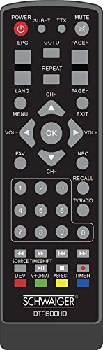 Schwaiger DTR500HD DVB-T2 HD Receiver für deutsche Programme (Free to Air, H.265/HEVC, HDMI, USB, SCART, Digital Tonausgang) schwarz