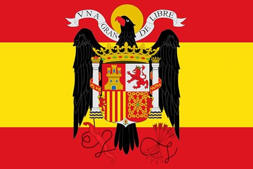 Miniatura 2 de Durabol Bandera De España Escudo Aguila De San Juan Española Preconstitucional 150 X 90 Cm Satén