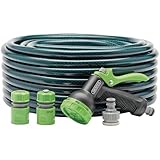 Draper Tuyau d'arrosage de jardin de 30 m et pistolet pulvérisateur | Renforcé avec du f...