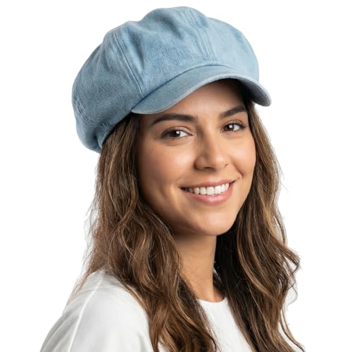 Gorra Newsboy de mezclilla para mujer verano miniatura 2