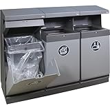 kaiserkraft | Außen-Wertstoffsammelstation | Volumen 3 x 75 l | grau
