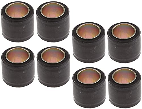 Lot de 8 bagues en caoutchouc universelles pour moto 14 mm