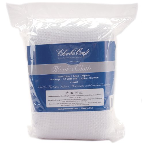 DMC HF4462-6750 Cotton Monk s Aida Cloth, 2.5-Yard, White, 7 Count