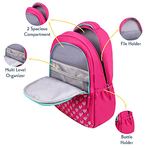 Image of Genie 19 inch Laptop Backpack for Women & Girls | Spacious Office, College & Travel Bag | Water Resistant, Multi-Compartment with Padded Laptop Sleeve