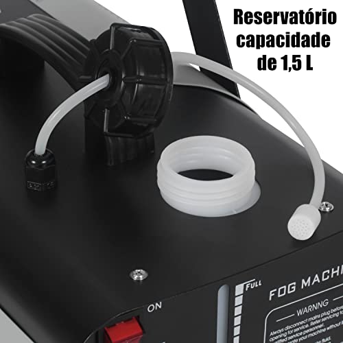 Máquina de fumaça 1200 Watts 220v Profissional para Festas Baladas Dj Com Controle Remoto Sem Fio e