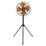 広電(KODEN) 工業扇 工場扇 三脚型 43.5cm スタンド式 折り畳み脚 高さ調節 持ち運び 風量3段階 樹脂羽根 首振り 羽根簡単取付 CFF435TPA
