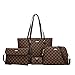 Handbags for Women Satchel Shoulder Bags Tote Bag Purse 4pcs Set (Coffee)