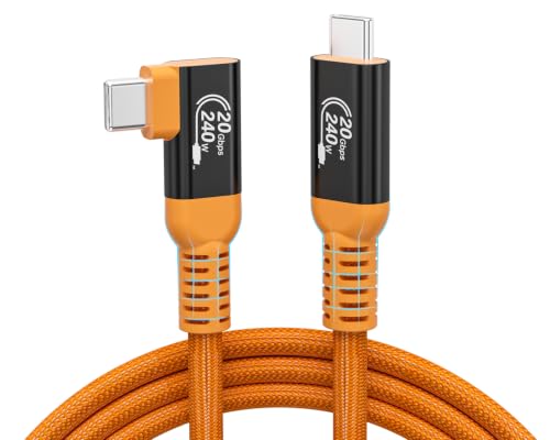 USB C Tethering Cable 16.5FT, 20Gbps 4K@60Hz Link Cable with PD 240W