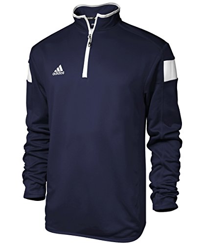 adidas climalite Shockwave 1/4 Zip Long sleeve, Collegiate Navy/White, Small