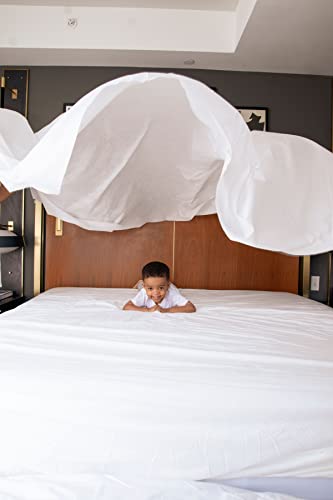 The Perfect Cover Up Disposable Travel Bedding - Portable Disposable Bed Sheets And Pillowcases. Travel Sheets Essential Ideal For Hotel, Cruises, Camping, Etc. Fits King And Queen Sized Mattresses #TOP5