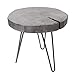 invicta INTERIOR Industrial Hocker GOA 35cm grau Akazienholz Beistelltisch mit Hairpin Legs Holzhocker Nachttisch Tisch