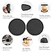 2 Pack Silicone Coasters for Drinks, Round Black Coaster with Deep Tray Grooved Design Cup Mat, Washable Heat Resistant Durable Non-Slip Coasters for Coffee Table Wooden Desk Kitchen Bar