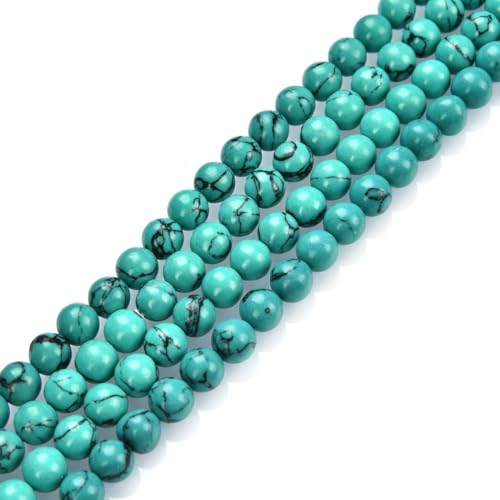 Image of 90pcs Adabele Natural Green Turquoise Howlite Gemstone 4mm (0.16 Inch) Round Beads