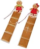 Medida aprox.pinza:5,5 cm Mopec NWB820 Pinza Galleta Jengibre en Estuche 4 napolitanas, Pack de 2, Dulce, Multicolor, Talla única, 2