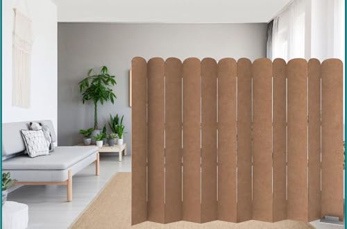 IRONDA DESIGN Separè Ukuta, Parete Divisoria in Cartone, 150-230 cm x 200 cm, Base Metallica