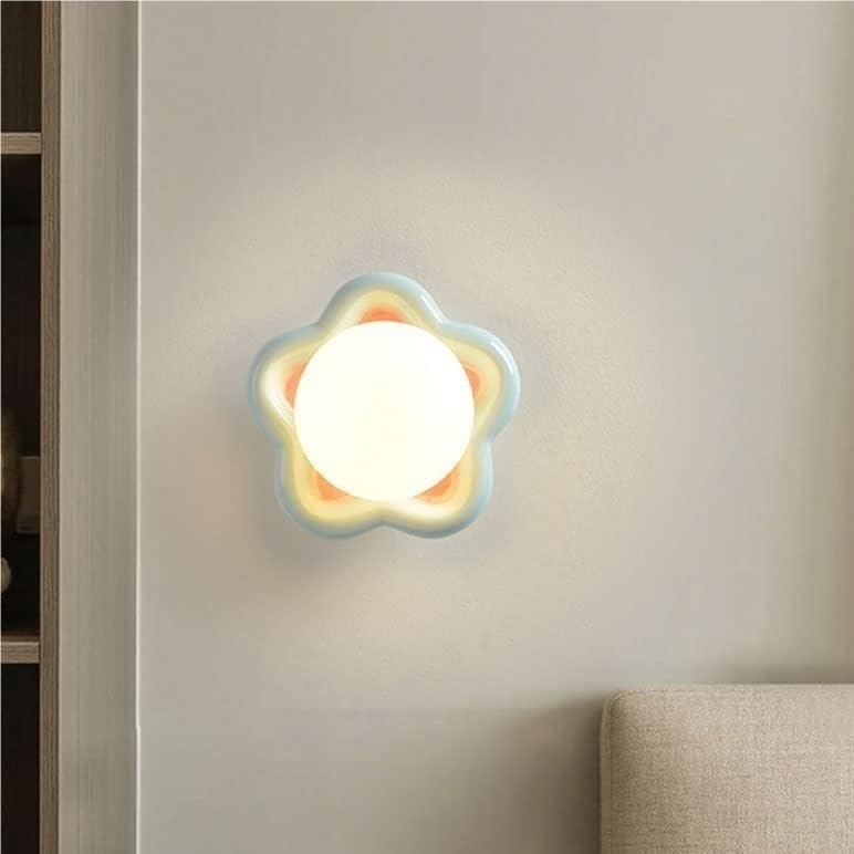 Applique murale LED céramique anti-éblouissement en forme de fleur pour éclairage de chambre